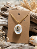 Baby's Ear Shell Pendant and Necklace
